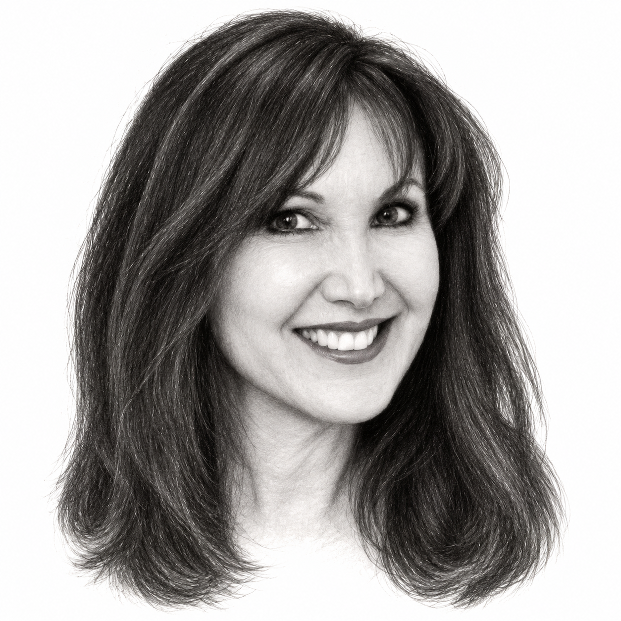 AI-assisted pencil portrait of Abbi Green Freedmen