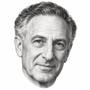 AI-generated pencil portrait of Abraham Ribicoff