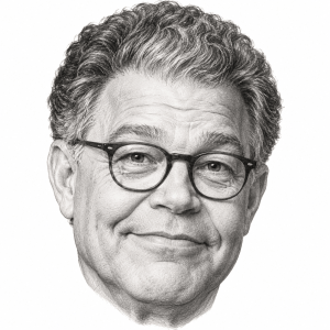 AI-generated pencil portrait of Al Franken