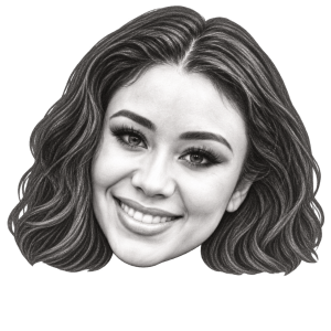 Head-only graphite portrait of Alicia Monique Blanco