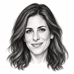 AI-generated head-only illustration of Amanda Berman