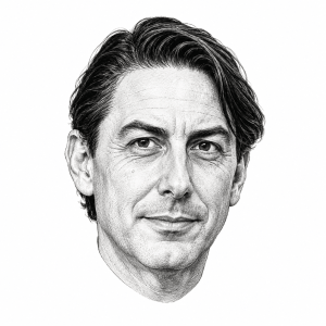 AI-generated head-only illustration of Amos Hochstein