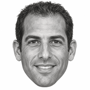 AI-generated graphite portrait of Andy Ram