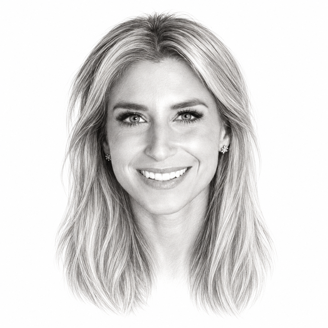 AI-assisted pencil portrait of Ariella Noveck