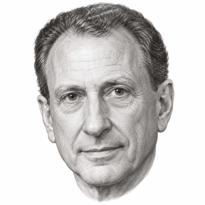 AI-generated pencil portrait of Arlen Specter