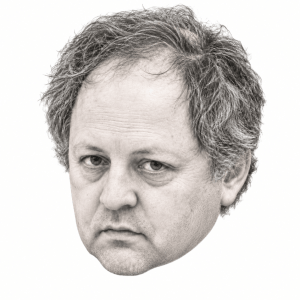 Head-only graphite portrait of Ilya Smirin