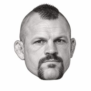 Head-only graphite portrait of Chuck Liddell