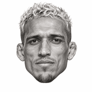 Head-only graphite portrait of Charles Oliveira