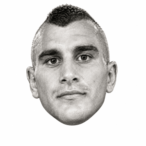 Head-only graphite portrait of Natan Levy