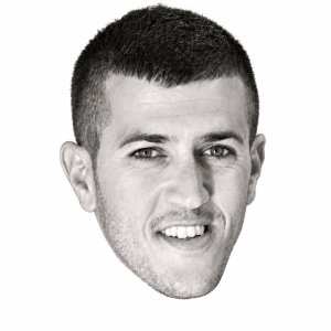 Head-only graphite portrait of Shahar Tzuberi