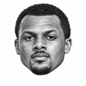 Head-only graphite portrait of Deshaun Watson