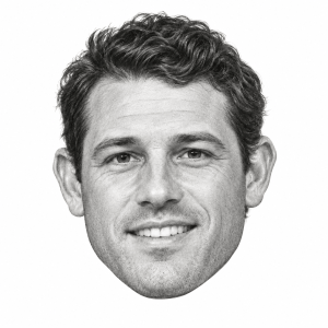 Head-only graphite portrait of Ian Kinsler