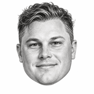 Head-only graphite portrait of Joc Pederson