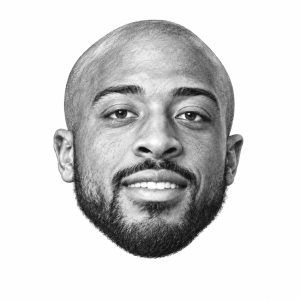 Head-only graphite portrait of A.J. Dillon
