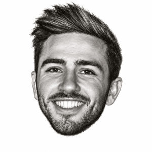 Head-only graphite portrait of Alon Day