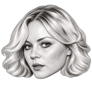 Head-only graphite portrait of Avigail Alfatov