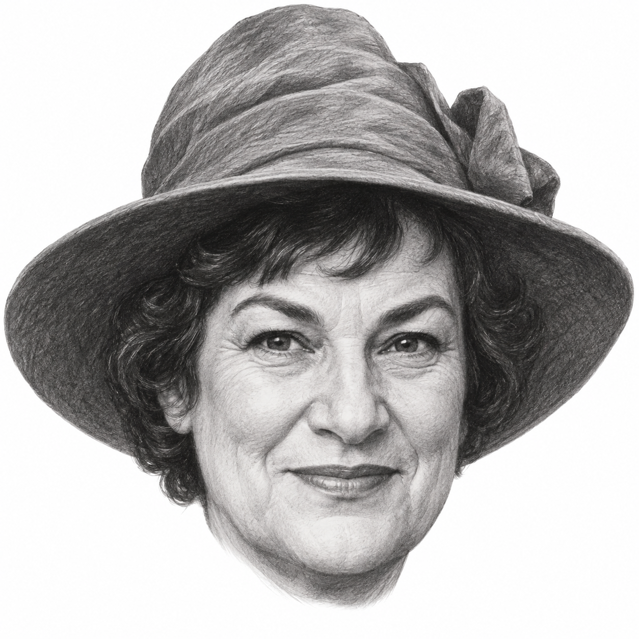 AI-generated head-only illustration of Bella Abzug
