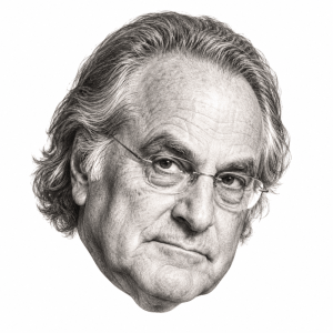 Pencil head portrait of Benjamin Brafman