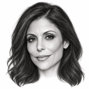 Pencil portrait illustration of Bethenny Frankel