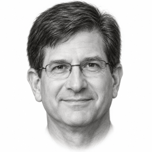 AI-generated pencil portrait of Brad Schneider