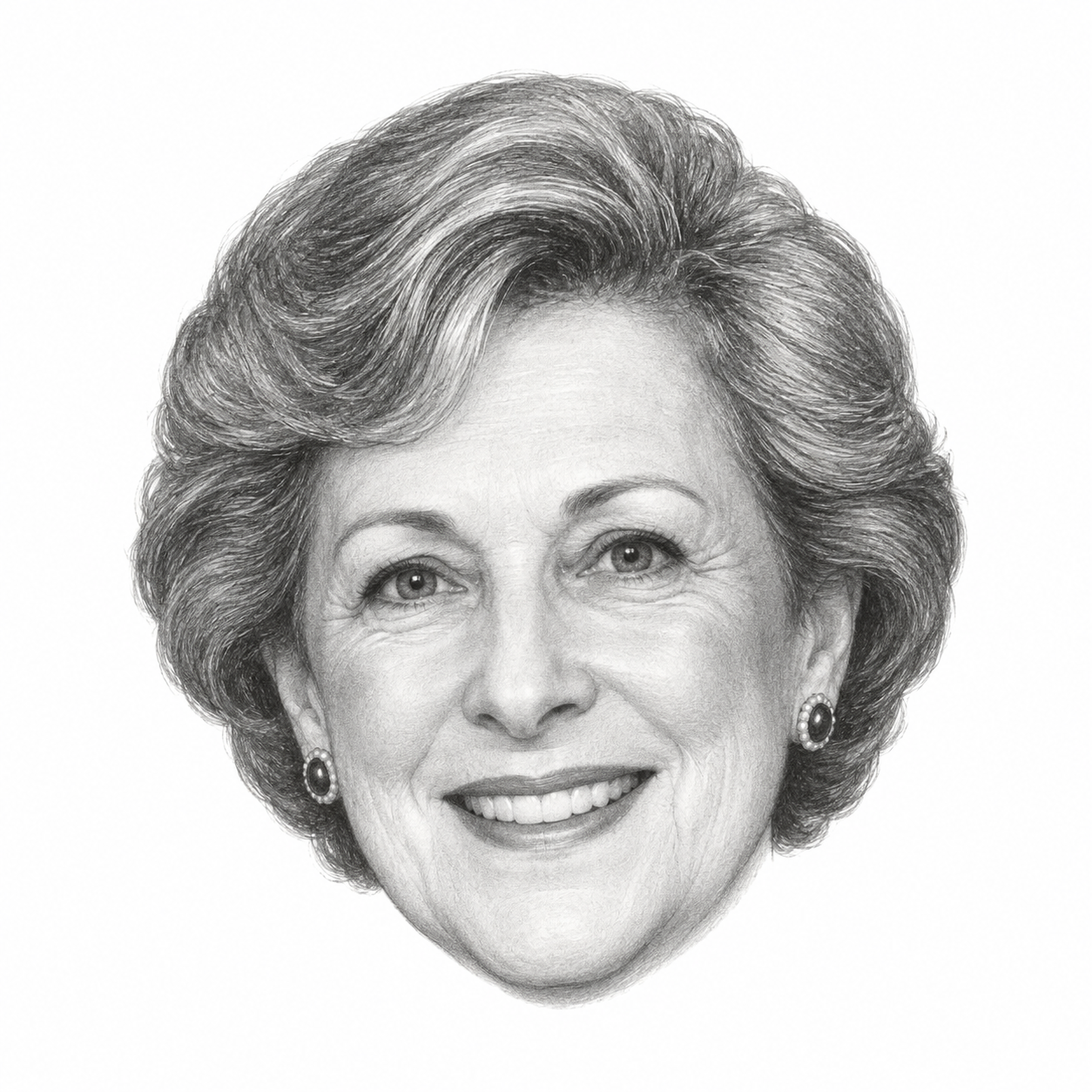 Pencil portrait of Carol Ann Schwartz