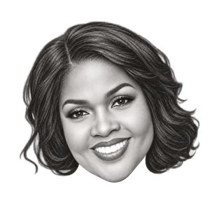 Head-only graphite portrait of CeCe Winans