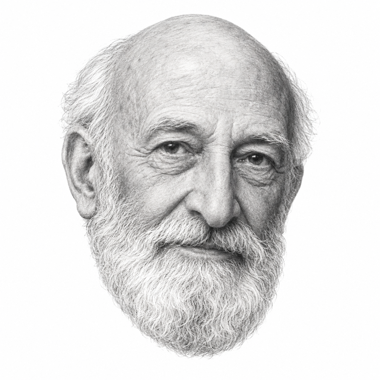 AI-assisted portrait illustration of Chaim Weizmann