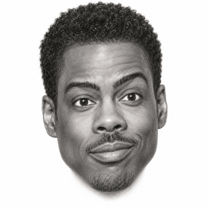 AI-assisted pencil head portrait of Chris Rock