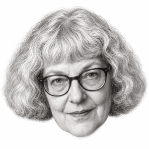 AI-assisted pencil portrait of Cynthia Ozick