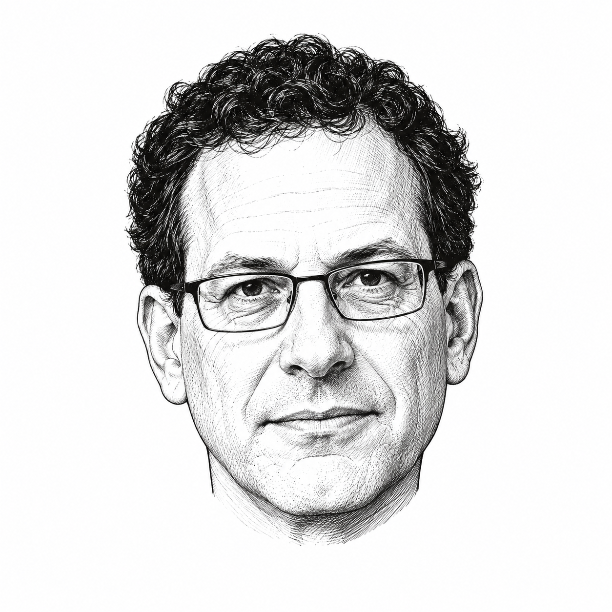 AI-generated head-only illustration of Daniel Goldhagen