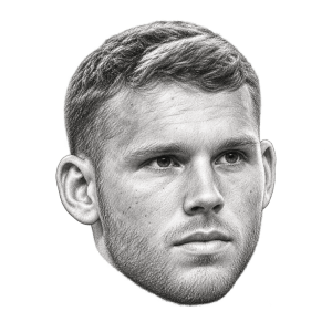 Pencil head portrait of Daniel Peretz
