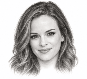 Pencil illustration of Danielle Panabaker