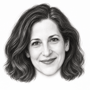 AI-assisted pencil portrait of Dara Horn