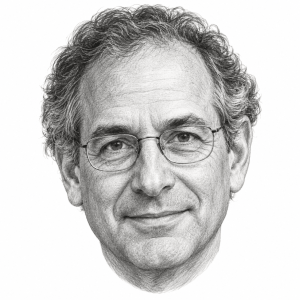 AI-generated pencil portrait of David Glanzberg-Krainin