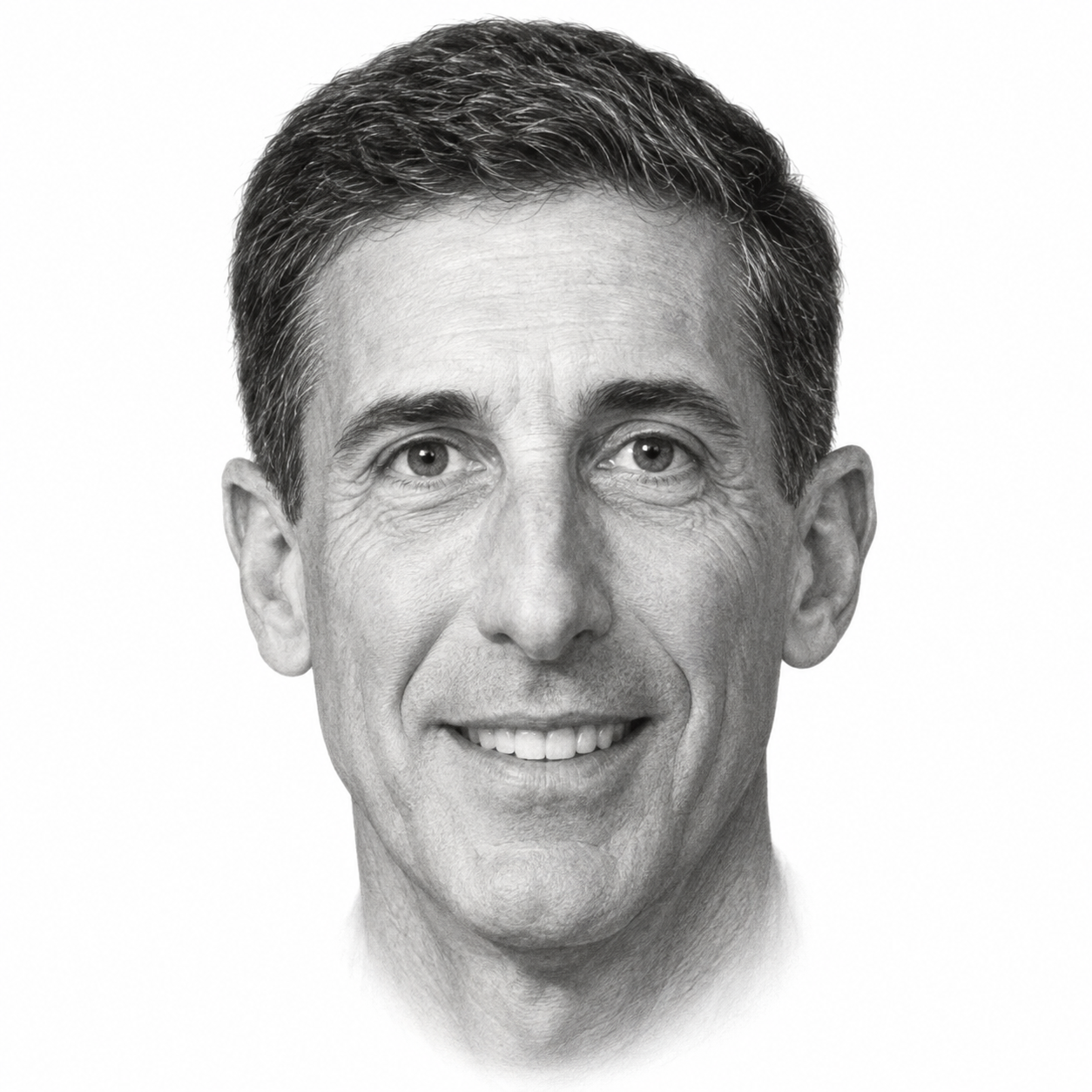 Pencil portrait of David Kustoff