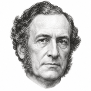 AI-generated pencil portrait of David Levy Yulee