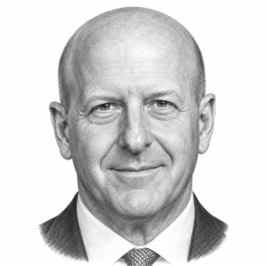 AI-generated pencil portrait of David Solomon