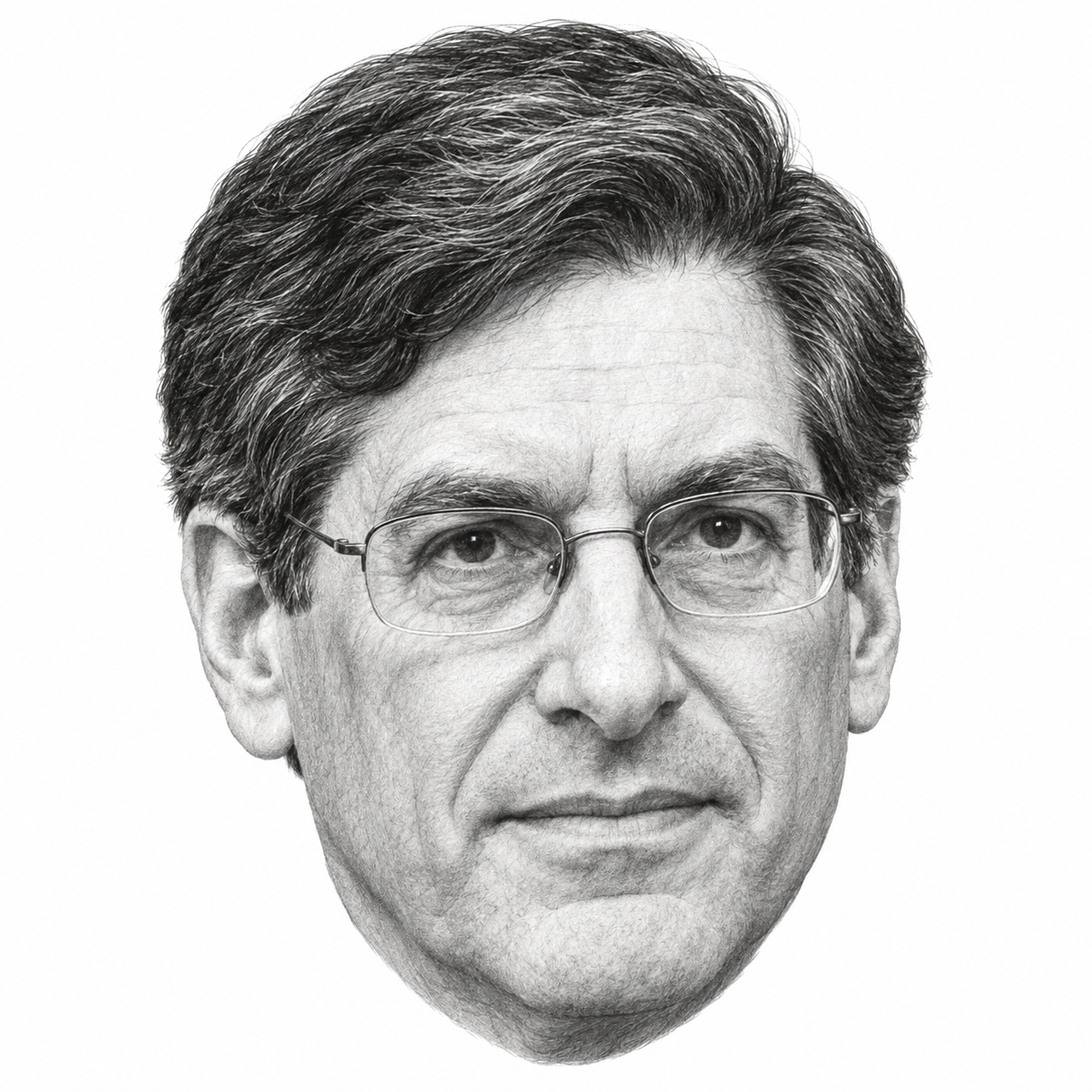 AI-generated head-only illustration of Douglas Feith