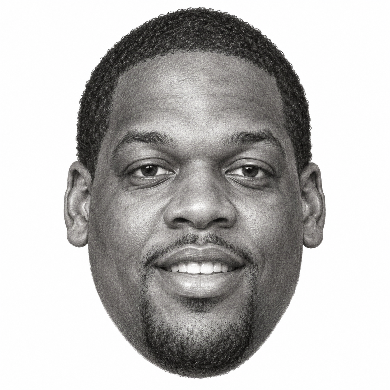 Graphite head portrait of Eddy Curry