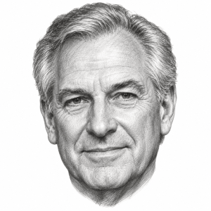 AI-generated pencil portrait of Edward Zorinsky