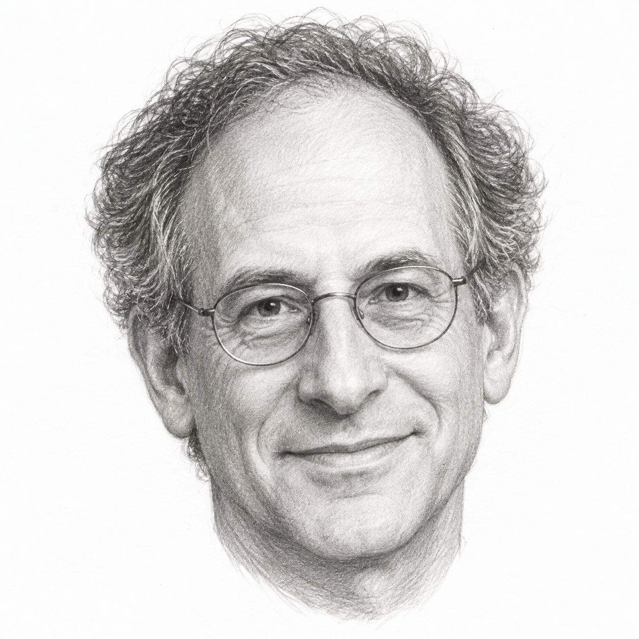 AI-generated head-only illustration of Emanuel Derman