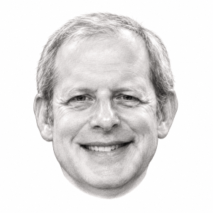 Pencil head portrait of Eugene Volokh