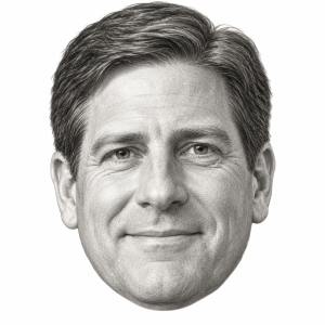 AI-generated head-only graphite portrait of Greg Stanton