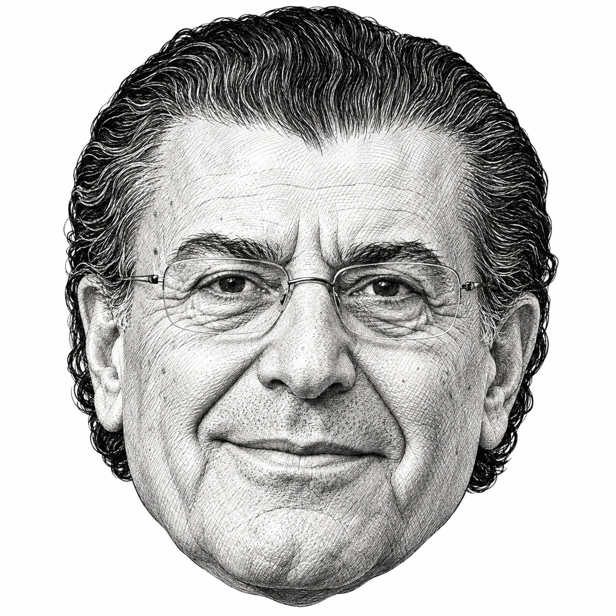 AI-generated head-only illustration of Haim Saban
