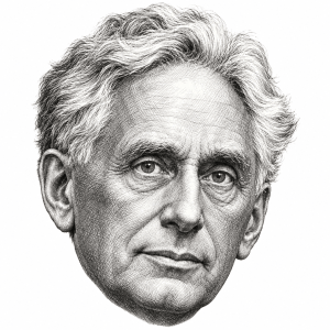 Head-only pencil illustration of Louis D. Brandeis