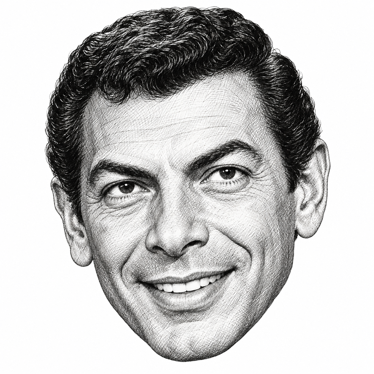 AI-generated head-only illustration of Ed Ames