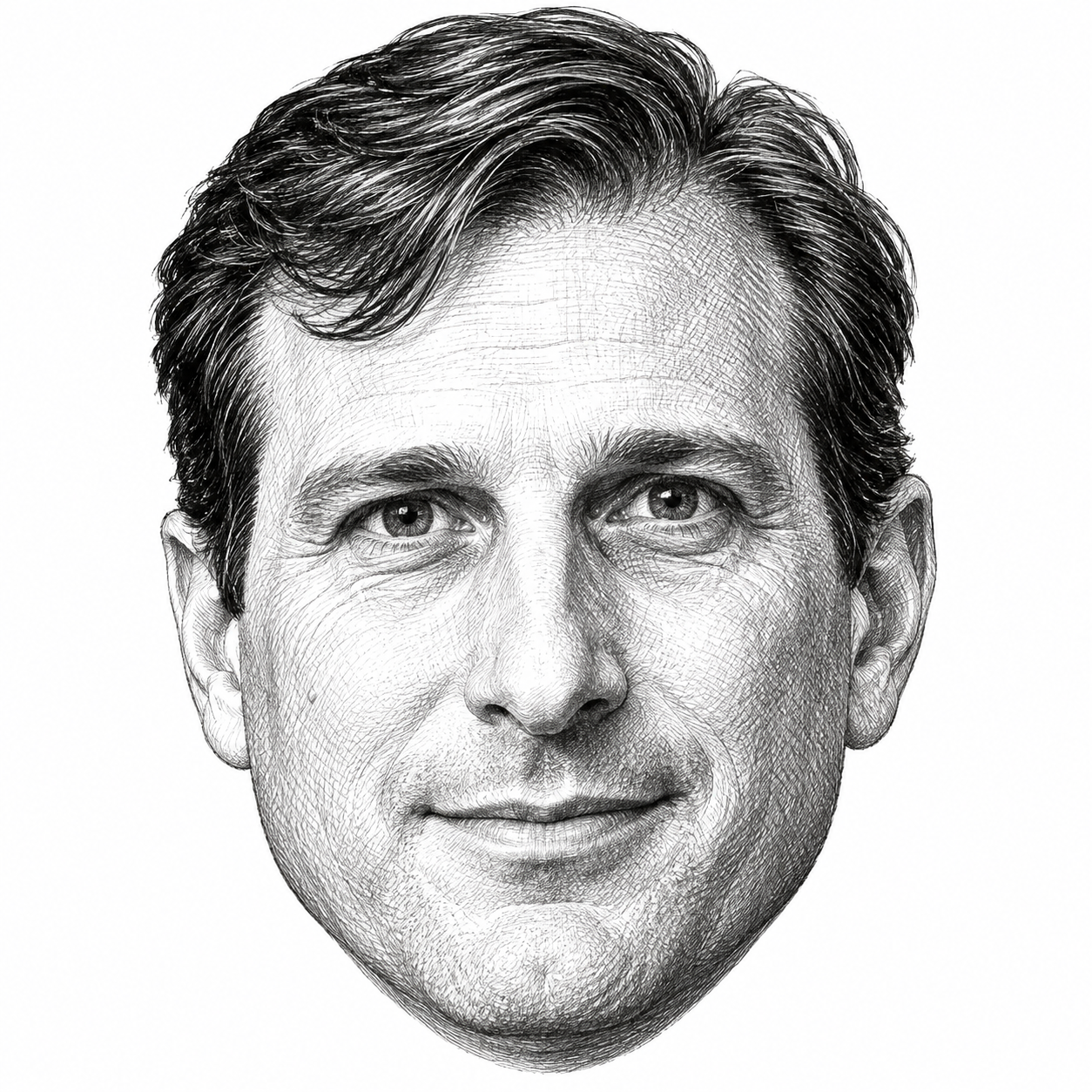 AI-generated head-only illustration of Dan Goldman