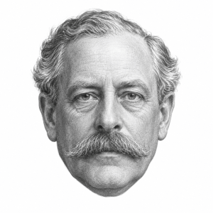 AI-assisted graphite portrait of Walter Rothschild