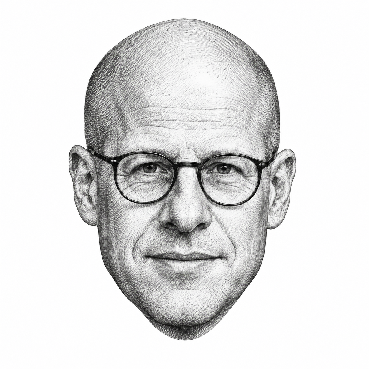 AI-generated head-only illustration of Max Boot