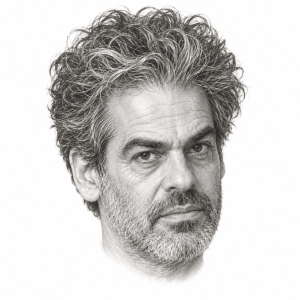 Pencil portrait of Eyal Shani